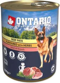 ONTARIO Konzerva Adult Dog 800 g, govedina s biljem
