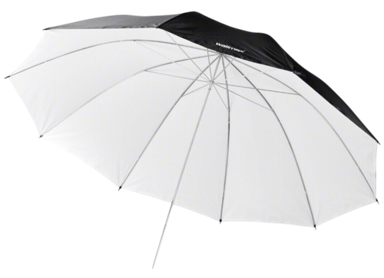 WALIMEX PRO Reflektirajući kišobran, crno/bijeli, 150cm