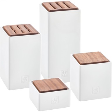 ZWILLING Set keramičkih spremnika s bambusovim poklopcima, 4 kom