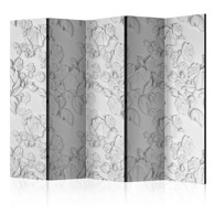 Sobna pregrada u 5 dijelova White ornament: roses II 225x172