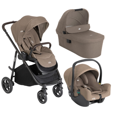 JOIE Dječja kolica 3u1 Versatrax + košara Ramble XL + autosjedalica i-Snug2, Cashew