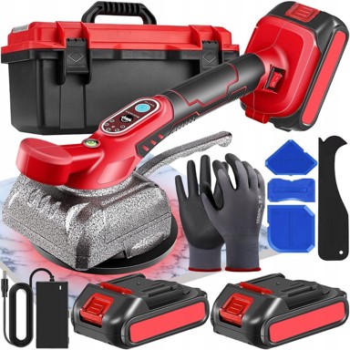 DEXXER Vibracijska ploča za polaganje keramike 21V, baterijska, vakuumsko prianjanje, 130 mm, 2x2Ah