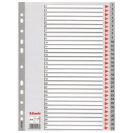 ESSELTE Plastična pregrada A4 brojevi 1-31 100108 siva