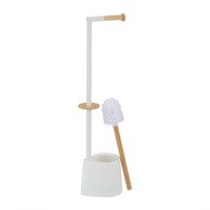NORTHIX Samostojeći WC set od bambusa i nehrđajućeg čelika, 3 u 1