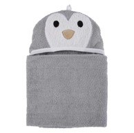 BUBABA BY FREEON Ručnik Pingvin, 110x75 cm, sa kapuljačom, siva