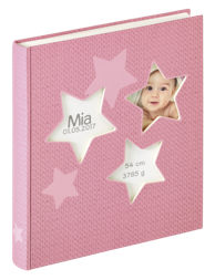 WALTHER Album Estrella roza 28x30,5 50 bijelih stranica Album za bebe UK133R