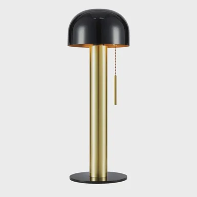 Stolna lampa Costa, G9, crna/staro zlato