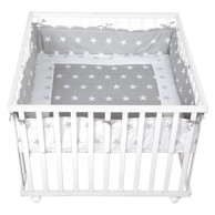 ROBA Bijeli putni krevetić 100x100 cm Little stars