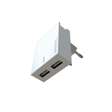 SWISSTEN Punjač za AC220, 2xUSB, 3.1A, SMART IC, držač, bijeli