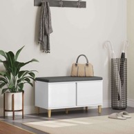 Klupa za hodnik s jastukom i pohranom 60x38x46 cm, bijela