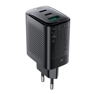 ACEFAST A108 GaN PD zidni punjač, 67 W, 2× USB-C i USB-A, crni