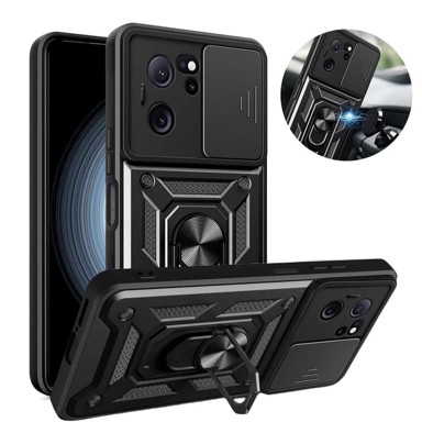 R2INVEST Klizni prsten kućišta za Xiaomi Redmi Note 11 crna