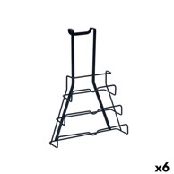 KINVARA Nosač kuhinjskog pribora W7134, željezo, 27 x 37 x 9 cm, poklopac za tavu, 6 kom., crna