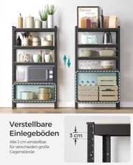 SONGMICS Polica GLR030B21, 30 x 75 x 150 cm, smeđe-crna
