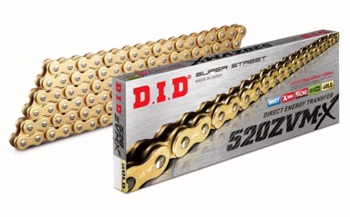 D.I.D DID 520ZVMXG&G-120 Zlatni lanac 120 članaka X-Ring otvoreni sa zakovicom