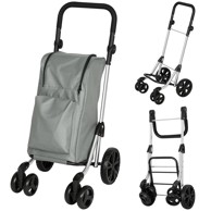 HOMESTAR Kolica za kupovinu, 46 L, 44 x 58 x 100 cm, siva