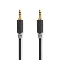 NEDIS Stereo audio kabel 3,5 mm muški – 3,5 mm muški, 10 m, antracitni, pozlaćeni