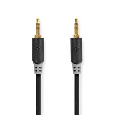 NEDIS Stereo audio kabel 3,5 mm muški – 3,5 mm muški, 10 m, antracitni, pozlaćeni