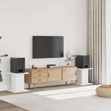 Stalci za zvučnike, 30x30x40 cm, konstruirano drvo, bijela, 2 komada