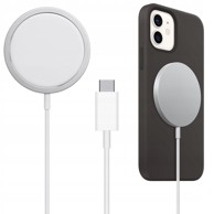 BELINE Bežični indukcijski punjač za MagSafe iPhone 12/13/14/15 15 W, bijeli