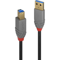 LINDY USB kabel 0,5 m USB 3.2 Gen 1 (3.1 Gen 1) USB-A USB b, crni
