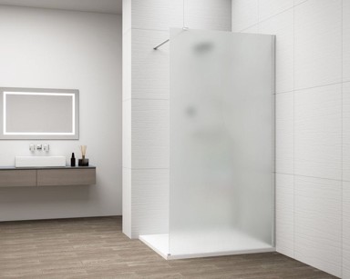 POLYSAN Tuš pregrada ESCA CHROME, zidna, 1100 mm, matirano staklo, krom