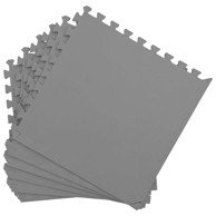 Podne prostirke od EVA pjene, 24 kom., 60 x 60 x 0,4 cm, 8,64 m², siva