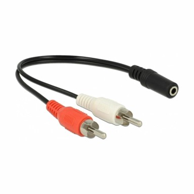 DELOCK Adapter audio 2xRCA M na Jack 3.5 Ž, duljina 20 cm