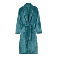 GOOD MORNING Plavi kućni ogrtač od mikropliša XL/XXL Polyvelvet