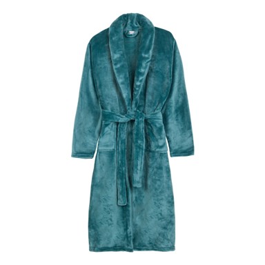 GOOD MORNING Plavi kućni ogrtač od mikropliša XL/XXL Polyvelvet