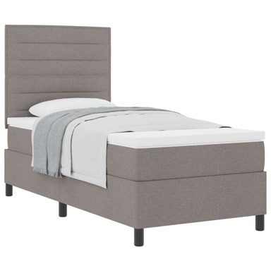 Box Spring krevet s madracem, bež, 100x200 cm
