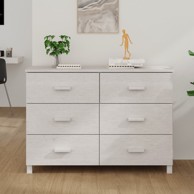 Komoda HAMAR, 113 x 40 x 80 cm, masivna borovina, med boja