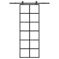 Klizna vrata s priborom od ESG stakla i aluminija 76x205 cm