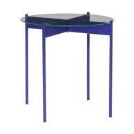 HÜBSCH Pomoćni stol Beam ø 45 cm sa staklenom pločom stola okrugli