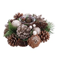 CASA SELECCIÓN Plastično-stakleni svijećnjak