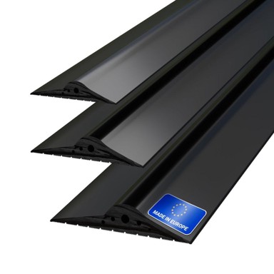 DQ-PP brtva za garažna vrata, 21 x 115 mm, 2,5 m, crna