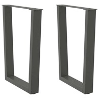 Noge blagovaonskog stola V-oblika 2 kom antracit 70x(72-73,3)cm