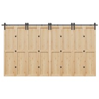 Pribor za klizna vrata 200 cm čelični crni