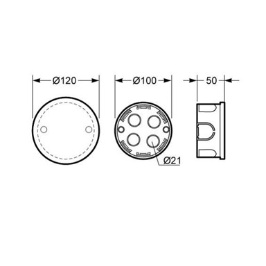 FAMATEL Razvodna kutija, podžbuk 100x50, IP30