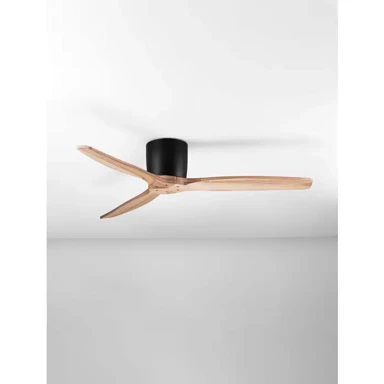 NOVA LUCE Ninemia plafonski ventilator crna & svjetlo drvo 40w 220-240v ip20 nl9952370