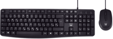 EWENT Tipkovnica i miš Business Combo, tihe tipke, USB, HRV, crna (EW3008)
