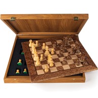 HANDCRAFTED Šah Staunton figure, Burl orah set