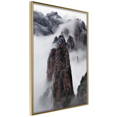 Poster Clouds Pierced by Mountain Peaks 20x30