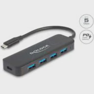 DELOCK USB-C čvorište 64170, 4x USB-A 3.2 Gen 1 i PD
