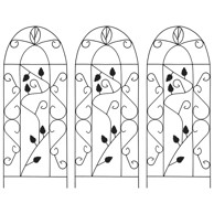 Stalci za biljke penjačice 3 kom crni 40 x 100 cm željezni