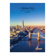 Street bilježnica Sky Line City, A4 geometrija, 54 lista, meki uvez