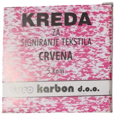Krojačka kreda, 5 kom, crvena
