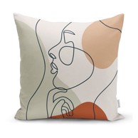 MINIMALIST CUSHION COVERS Jastučnica , 45 x 45 cm Pastel Drawing Face