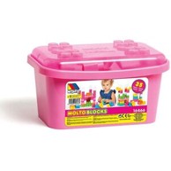 MOLTO Kutija s kockama, 35 kom, roza