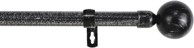 NIKCORP Teleskopska metalna šipka za zavjese, 120–210 cm, crna